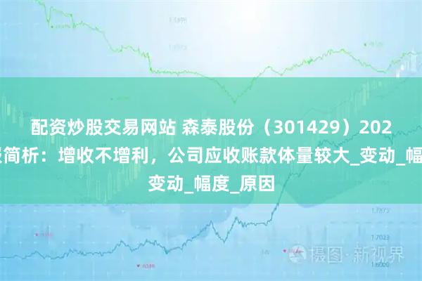 配资炒股交易网站 森泰股份（301429）2025年中报简析：增收不增利，公司应收账款体量较大_变动_幅度_原因